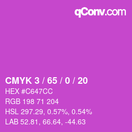 Color code: CMYK 3 / 65 / 0 / 20 | qconv.com