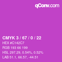 Color code: CMYK 3 / 67 / 0 / 22 | qconv.com