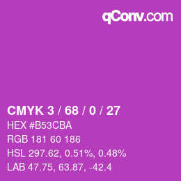 Color code: CMYK 3 / 68 / 0 / 27 | qconv.com