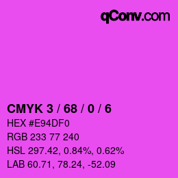 Color code: CMYK 3 / 68 / 0 / 6 | qconv.com