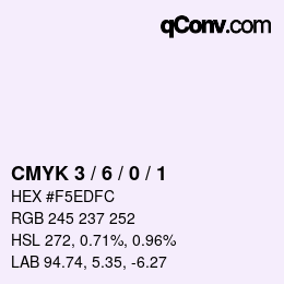カラーコード: CMYK 3 / 6 / 0 / 1 | qconv.com
