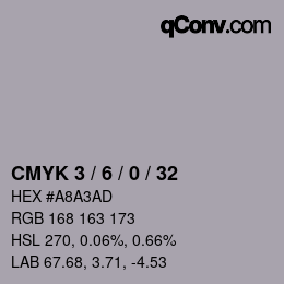 Color code: CMYK 3 / 6 / 0 / 32 | qconv.com