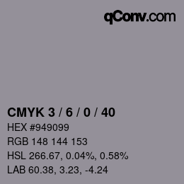 Color code: CMYK 3 / 6 / 0 / 40 | qconv.com