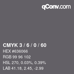 颜色代码: CMYK 3 / 6 / 0 / 60 | qconv.com