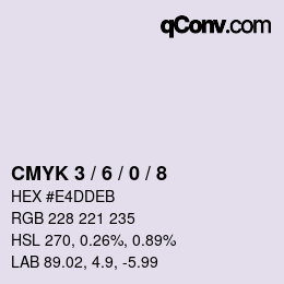 Color code: CMYK 3 / 6 / 0 / 8 | qconv.com