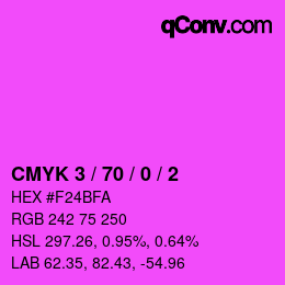 Color code: CMYK 3 / 70 / 0 / 2 | qconv.com