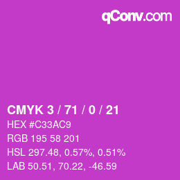Color code: CMYK 3 / 71 / 0 / 21 | qconv.com