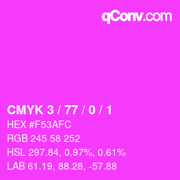 Color code: CMYK 3 / 77 / 0 / 1 | qconv.com