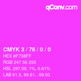 Color code: CMYK 3 / 78 / 0 / 0 | qconv.com