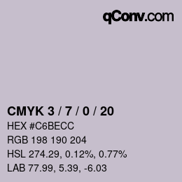 Color code: CMYK 3 / 7 / 0 / 20 | qconv.com