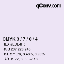 Color code: CMYK 3 / 7 / 0 / 4 | qconv.com