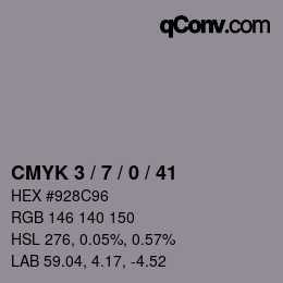 Color code: CMYK 3 / 7 / 0 / 41 | qconv.com