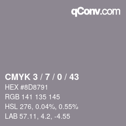 Color code: CMYK 3 / 7 / 0 / 43 | qconv.com