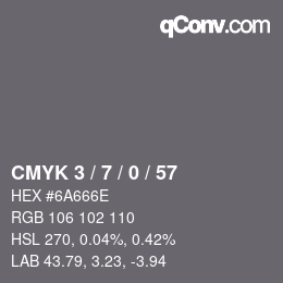 Color code: CMYK 3 / 7 / 0 / 57 | qconv.com