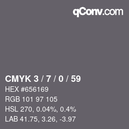 Color code: CMYK 3 / 7 / 0 / 59 | qconv.com