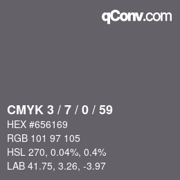 Color code: CMYK 3 / 7 / 0 / 59 | qconv.com