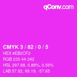 Color code: CMYK 3 / 82 / 0 / 5 | qconv.com