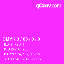 Color code: CMYK 3 / 83 / 0 / 0 | qconv.com