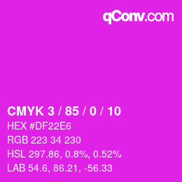 Color code: CMYK 3 / 85 / 0 / 10 | qconv.com