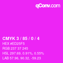 Color code: CMYK 3 / 85 / 0 / 4 | qconv.com