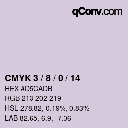 颜色代码: CMYK 3 / 8 / 0 / 14 | qconv.com