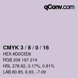 Color code: CMYK 3 / 8 / 0 / 16 | qconv.com