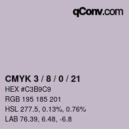 Color code: CMYK 3 / 8 / 0 / 21 | qconv.com