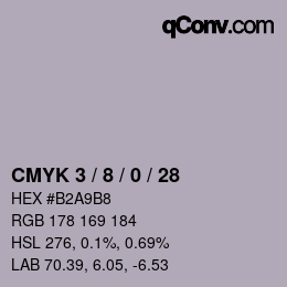 Color code: CMYK 3 / 8 / 0 / 28 | qconv.com