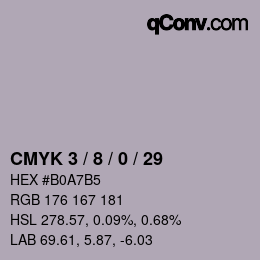 Color code: CMYK 3 / 8 / 0 / 29 | qconv.com