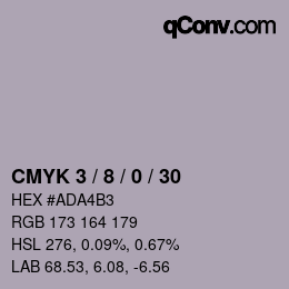 カラーコード: CMYK 3 / 8 / 0 / 30 | qconv.com