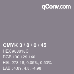Color code: CMYK 3 / 8 / 0 / 45 | qconv.com
