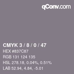 Color code: CMYK 3 / 8 / 0 / 47 | qconv.com