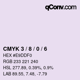 Color code: CMYK 3 / 8 / 0 / 6 | qconv.com