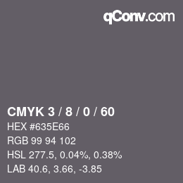 Color code: CMYK 3 / 8 / 0 / 60 | qconv.com