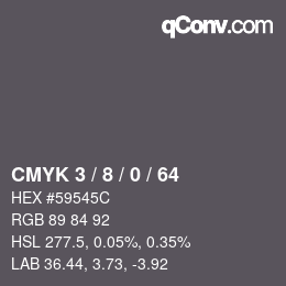 カラーコード: CMYK 3 / 8 / 0 / 64 | qconv.com