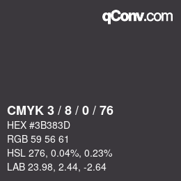 Color code: CMYK 3 / 8 / 0 / 76 | qconv.com