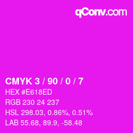 Color code: CMYK 3 / 90 / 0 / 7 | qconv.com