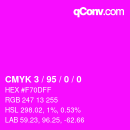 Color code: CMYK 3 / 95 / 0 / 0 | qconv.com