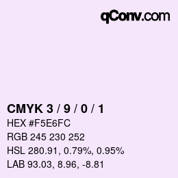 Color code: CMYK 3 / 9 / 0 / 1 | qconv.com