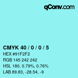 Color code: CMYK 40 / 0 / 0 / 5 | qconv.com