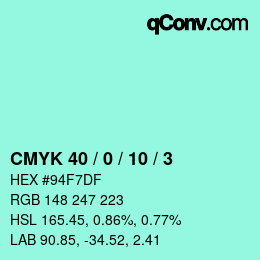 Color code: CMYK 40 / 0 / 10 / 3 | qconv.com