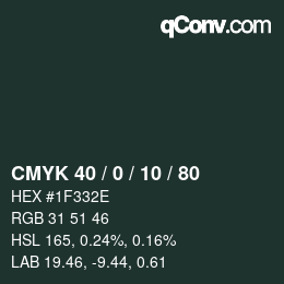 Color code: CMYK 40 / 0 / 10 / 80 | qconv.com