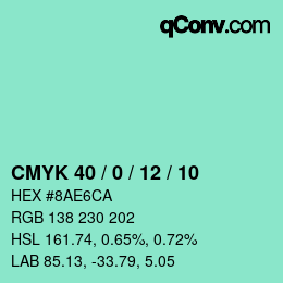 Color code: CMYK 40 / 0 / 12 / 10 | qconv.com