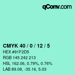 Color code: CMYK 40 / 0 / 12 / 5 | qconv.com