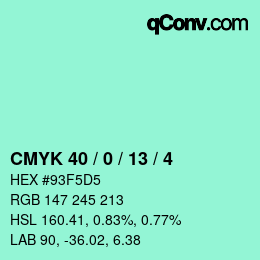 Color code: CMYK 40 / 0 / 13 / 4 | qconv.com