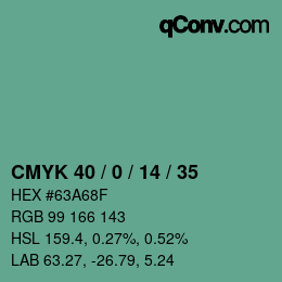 Color code: CMYK 40 / 0 / 14 / 35 | qconv.com