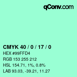 Color code: CMYK 40 / 0 / 17 / 0 | qconv.com