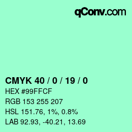 Color code: CMYK 40 / 0 / 19 / 0 | qconv.com
