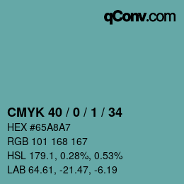 Color code: CMYK 40 / 0 / 1 / 34 | qconv.com