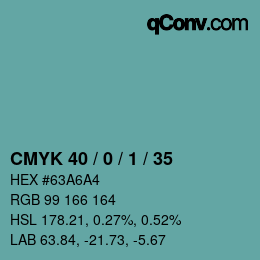 Color code: CMYK 40 / 0 / 1 / 35 | qconv.com